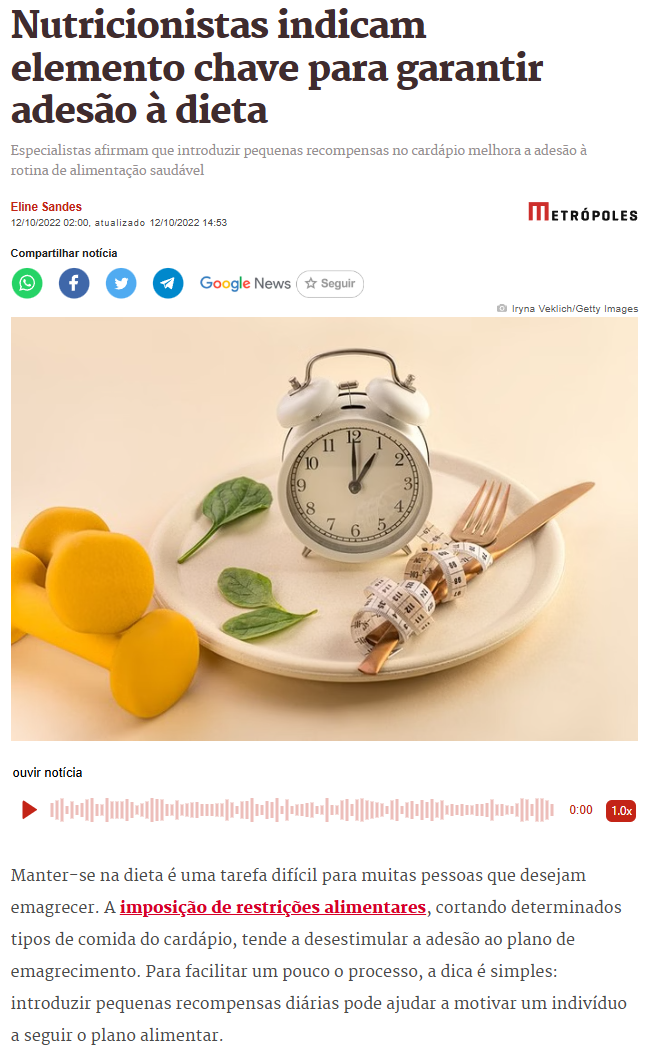 Estudo científico sobre adesão a dietas